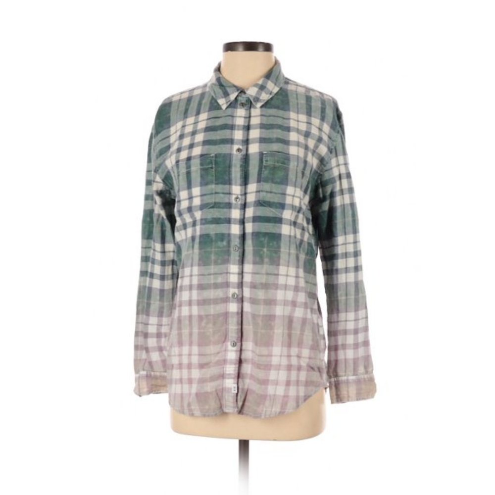 MELROSE & MARKET WOMEN'S OMBRÉ PLAID BUTTON-DOWN